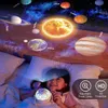 Gece Işıkları Planetaryum Projektör Işıkları LED Galaxy Star Projeksiyon Gece Lambası 7 Nebula Moon Planet Aurora 360 Dönen Odaklama Q231114