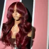 Brazilian Human Hair Wig with Bangs Short Bob Lace Front Wigs for Black Women Cheap Red/black /blonde/brown 30 Inch Long Fringe Wig Synthetic