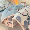 Bedding sets Thickened Milk Flannel Bed Set of Four Pieces Quilt Cover Children's Coral Velvet Bed Sheet Set of Three Pieces 231114