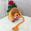 Elétrica / RC Animais Robô Cão Interativo Cão Brinquedos Eletrônicos Filhote de Cachorro de Pelúcia Pet Walk Bark Leash Teddy Toys Para Crianças Presentes de Aniversário Q231114