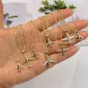 Pendants 2023 Trendy Fashion Airplane CZ Pendant Necklace For Women Jewelry Gold Color Clavicle Chain Aircraft Choker Party Daily Gift