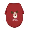 Ubrania dla psów spersonalizowane pielaki świąteczne jeleń z imieniem psy zimowe bluzy francuskie buldog dla szczeniąt średniej ubrania prezent 231113