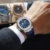 Zegarek poedagar luksusowy mężczyzna na rękę wodoodporne Lumainous Data skórzane zegarki męskie Sports Square Men Watch Casual Quartz Clocks 231114