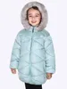 Donsjas COTE Winterjas voor kleine meisjes Peuter Kids Puffer FauxDown Sherpa gevoerde bontkap Middelzwaar waterbestendig 231113