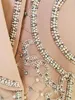 Kvinnors kostymer Kvinnor Blazers 2023 i dolda breasted Crystal Diamond Shawl Collar Långärmare Jackor Luxury Prom Celebrity Party