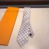 Corbatas para el cuello Corbata de lujo para hombre Damier Acolchado a cuadros Diseñador Corbata Seda Negro Azul Blanco 83k5 #