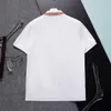 Polo da lavoro di moda Fornitore di magliette da uomo T-shirt allentata di lusso con lettera sul petto Ricamo a righe Stampa estiva Casual traspirante Top anti-umidità