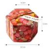 Cadeau cadeau 50pcs hexagone sakura fleur bonbons boîte gâteau sucré cadeau emballage sac bébé douche fête d'anniversaire faveur de mariage de Noël décor 231113