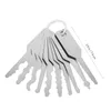 Keychains 10 Pcs Key Embryo Keys Duplicate Replacement Bulk Uncut Stainless Steel Blank Home Bedroom Doors