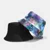 Berets Graffiti Galaxy Bucket Hat Women's Street Trend Pure Cotton Cross-Border E-Commerce Double-Sided Sun