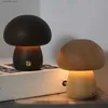 Les lumières nocturnes led mignon lampe à champignon USB Touch rechargeable tactile nordique lampe de table décorative nordique pour chambre à coucher la chambre d'enfants sommeil léger de nuit Q231114