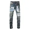 Jeans pour hommes Homme Designer Purple Skinny Ripped Biker Slim Pantalon droit Stack Ksubi Fashion Trend Brand Vintage Ak Erax