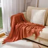 Cobertores de arremesso nórdico de arremesso de lazer de malha de lazer capa do escritório de ar condicionado de ar condicionado Bohemian El Decor Bed End Toalha macia Shawl 230414