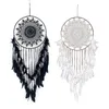 Tapisseries Dream Catcher dentelle plume et fil de coton à la main tissage innovant suspendu pour les fêtes de mariage bohème