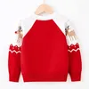 Swetry damskie Toddler świąteczny sweter ciepłe chłopcy Dziewczęta dla dzieci Pullovers Top Xmas Bonpoint Odzież Dzieci 2024 Zima 231113