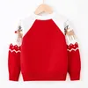 Damenpullover Kleinkind-Weihnachtspullover Warmer Jungen-Mädchen-Strickpullover für Kinder Pullover Top Weihnachten Bonpoint Kleidung Kinder 2024 Winter 231113