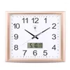 Wall Clocks Square Digital Clock LED Living Room Silent Mechanism House Quartz Montre Mural Decoration LQQ50YH