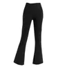Yoga LL-06 Женские расклешенные брюки для йоги с высокой талией, широкие спортивные брюки, сплошной цвет, узкие бедра, свободные танцевальные колготки, женские леггинсы для спортзала, большие размеры, спортивные штаны для бега lu