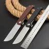 1Pcs High End Flipper Folding Knife 14C28N Satin Blade G10/Micarta Handle Outdoor Camping Hiking Ball Bearing Fast Open Folder Knives