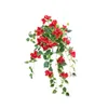 Decorative Flowers Artificial Hanging Basket Fake Plants Bouquets Bougainvillea Silk Vine For Home Patio Lawn Garden Decoration