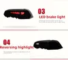 Luzes traseiras do carro para toyota rav4 20 19-20 22 conjunto de luz traseira led dragão escala luz running luz indicadora de sinal de volta