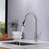 Küchenarmaturen Wasserhahn herausziehbarer Wasserhahn 2-Funktions-Strahlsprüher Einhand-304-Edelstahl-Spülbecken-Kaltwassermischer