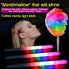 LED-Zuckerwattekegel, bunt leuchtende Marshmallow-Sticks, Partyzubehör, leuchtende, blinkende Leuchtstäbe