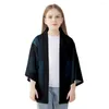 Indumenti da notte da uomo Kimono Abito taoista Camicia cardigan allentato casual Cappotto Yukata Tradizionale giapponese Lingerie Accappatoio da casa Abbigliamento da notte Abiti