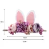 Haaraccessoires Easter Day Baby Hoofdband Konijnoor Geboren Pography Props Boy Girl Nylon Hair Bands Artificial Flower Festival Headwrap 230413