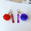 Keychains Atm Debit Grabber Keychain With Pom Ball And Acrylic Butterfly Clip For Long Nails Women Gift Birthday Present