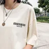 メンズTシャツデザイナーシャツエッセンTシャツストリートカジュアルエッセンテールTシャツルーズメンズサマーラグジュアリーショーツエッセンTシャツチェストプリントファッションTシャツ131