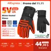 Fäustlinge Männer Beheizte Handschuhe USB Aufladbare Winter Thermal Mit Heizung Motorrad Touchscreen Elektrische Ski 231114