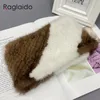 Beanieskull Caps Natural Mink Fur Neck Warmer Elastic Women Winter Warm Pannband Kvinna äkta Mink Fur Ring Scarf 231113