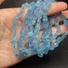 Link Bracelets Natural Raw Aquamarine Bracelet Jewelry For Woman Man Healing Wealth Beads Crystal Gift 1pcs