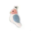 Porte-clés joli oiseau mignon vraie fourrure de mouton élégant sac pendentif porte-clés poupée cadeau de noël porte-clés