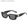 Lunettes de soleil Rétro Cat Eye Frame Lunettes de soleil Femmes Luxe V Lunettes de soleil Hommes Mode Rectangle Jelly Lunettes avec charnières en métal UV400L231114