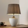 Tischlampen Wabi Sabi Keramik Stoffschirm japanisches Retro-Modell Zimmer Schlafzimmer Arbeitszimmer Kunstdekor LED Schreibtischlampe Nachttischlampe