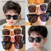 Óculos de sol novo quadro quadrado óculos de sol das crianças do vintage protetor solar preto óculos de proteção uv400 eyewearl231114