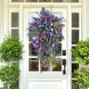 Decorative Flowers Artificial Purple Wreath Exquisite Spring Summer Wreaths Ornaments Holiday Gift Home Decor For Wedding Party