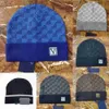 Moda Uomo Donna Lettera Designer Cappello Plaid Knit Skull Hat Winter Beanie