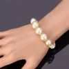 Collane con ciondolo Sposa Perla Strass Collana corta Bracciale Orecchini Set Tre pezzi Regalo di nozze barocco retrò di lusso coreano leggero