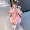 女の子のドレス3-11歳の幼児の赤ちゃんのセータードレスキッズレースカラープリンセスニットセータードレスキュートな服装子供服7 231113