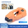 Zonesun Handheld Electric Strapping Machine PP/PET Strip Belt Portable Lithium laddningsbart batteridraftförpackningsmaskin ZS-PQ2