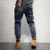 Herenbroek hiphop harem jeans broek mannen los joggers denim casual zweetbroek Korea enkel lengte broek streetwear mannelijke kleding 230414