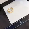 Anéis de cluster Luxo Jóias Designer Anéis Banda Anéis Mulheres Cuff Amor Casamento Letras Corretas 18K Banhado A Ouro Anel De Aço Inoxidável Anel De Dedo Fino Atacado