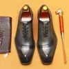 Zapatos de vestir italianos para hombre formal Oxfords lujo cuero genuino hecho a mano calidad moda elegante negro boda social brogues hombre