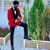 Costumes pour hommes Blazers Paillettes rouges Paillettes Hommes Marié Mariage Smoking Double Boutonnage Blazer Formel Affaires Robe De Bal 2 Pièces Traje De Hombre 231114