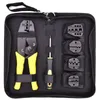 Freeshipping Draad Crimper Set Ontkorsttechniek Ratel Terminal Krimptang Elektrisch handgereedschap met schroevendraaier 4 reserve T Jsdmg