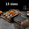 Outils de BBQ Accessoires Grill portable sans fumée Barbecue coréen japonais Four à charbon de bois Poêle à alcool Ménage Table de barbecue coréenne antiadhésive 230414