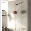 Väggklockor nordisk design modern hemmetall minimalistisk klockkonst dekoration vardagsrum sylt dindande dekorera föremål